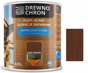 Drewnochron Impregnat Extra Dąb Ciemny 0,75l