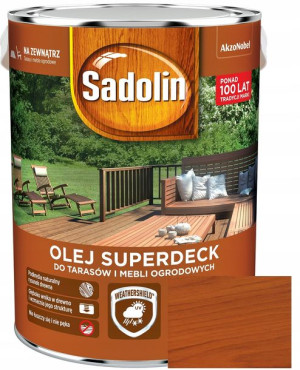 Sadolin Olej Superdeck Do Tarasów Mahoń 5l