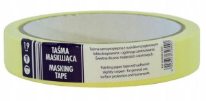 Taśma Maskująca Malarska Żółta 19mmx25m