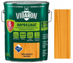 Vidaron Impregnat Do Drewna V04 Orzech Włoski 4,5l