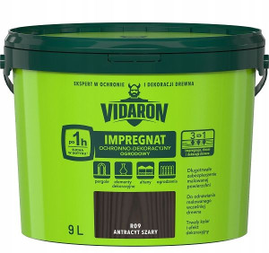 Vidaron Impregnat Ogrodowy 9l R09 Antracyt Szary