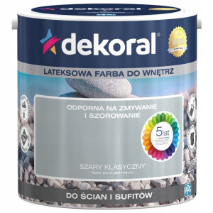 DEKORAL Farba AKRYLIT W Szary Klasyczny 5L
