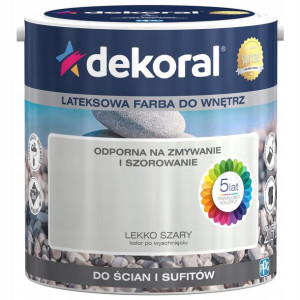 DEKORAL Farba AKRYLIT W Lekko Szary 2,5L