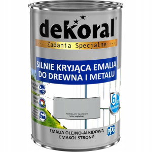 Emakol Strong do drewna metalu popielaty mat 0,9L
