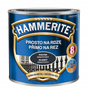 HAMMERITE FARBA NA RDZĘ 0.25 L grafit połysk