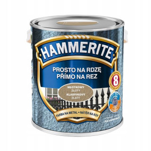 Hammerite Farba Na Rdzę 0.25 Złoty Młotkowy Kolory