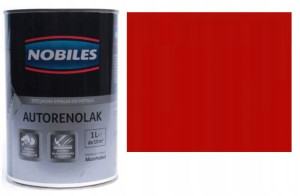 Nobiles Autorenolak do metalu C-120 czerwony 1L