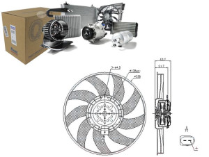 Wentylator Chłodnicy Audi A4 A4 Allroad A5 A6 A7 Q