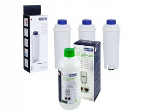 3 x Filtr DeLonghi DLS C002 + 1 x Odkamieniacz
