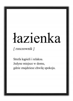 Napis CYTAT Tekst na ścianę do łazienki 30x40cm