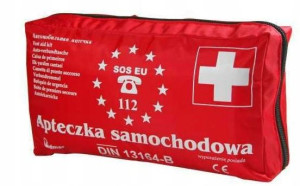 Apteczka kompletna + nożyczki/ koc termiczny