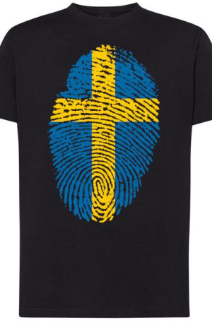 Szwecja Flaga Odcisk Damski T-Shirt Rozm.L