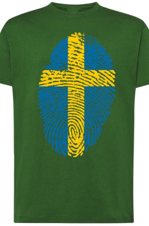 Szwecja Flaga Odcisk Damski T-Shirt Rozm.XL