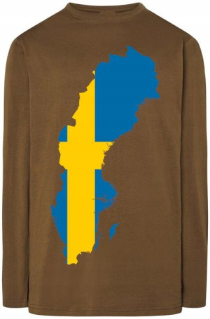 Szwecja Męska Modna Bluza Longsleeve Rozm.3XL