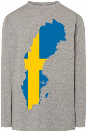 Szwecja Męska Modna Bluza Longsleeve Rozm.5XL