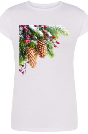 Szyszka Świąteczny T-Shirt Damski Modny r.L