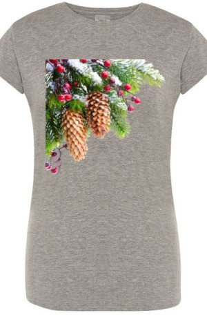 Szyszka Świąteczny T-Shirt Damski Modny r.L