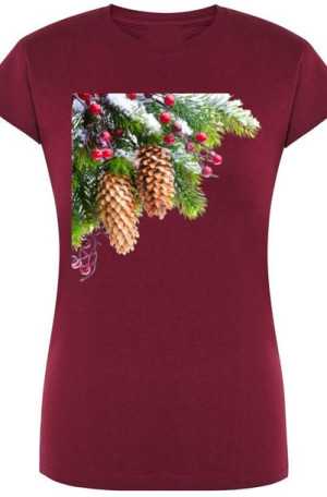 Szyszka Świąteczny T-Shirt Damski Modny r.XXL