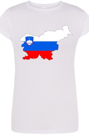 Słowenia Flaga Damski T-shirt Modny Nadruk R.XXL