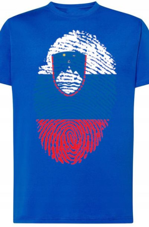 Słowenia Męski Modny T-Shirt Flaga Nadruk Rozm.XL