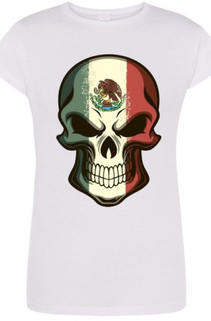 T-Shirt Damski Czaszka Meksyk Modny r.L