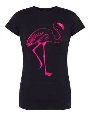 T-Shirt damski duży nadruk FLAMING r.M