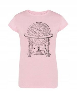 T-Shirt damski duży nadruk Globus r.L