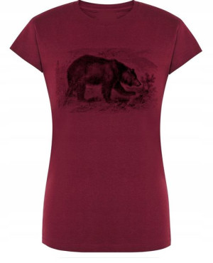 T-Shirt damski duży nadruk Niedźwiedź r. L