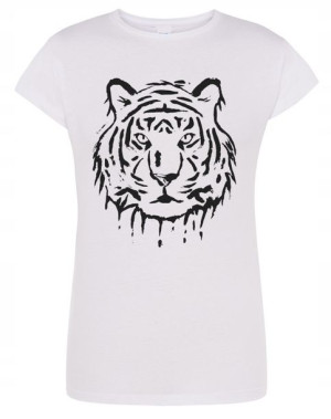 T-Shirt damski duży nadruk TYGRYS Rozm.M
