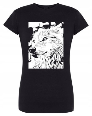 T-Shirt damski duży nadruk WILK Rozm.L