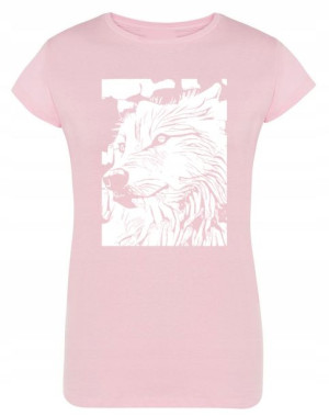 T-Shirt damski duży nadruk WILK Rozm.S