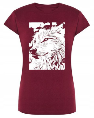 T-Shirt damski duży nadruk WILK Rozm.XXL