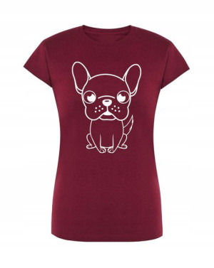 T-Shirt damski fajny duży nadruk Piesek r.XXL