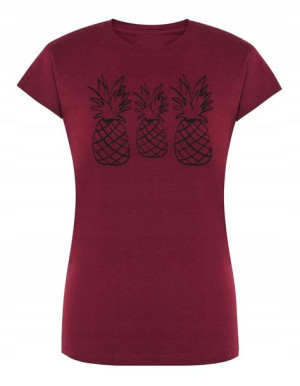 T-Shirt damski fajny nadruk ANANASY Rozm.M