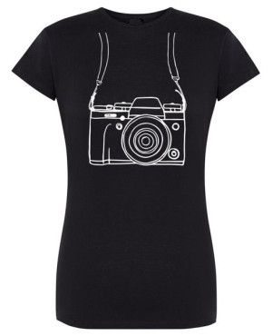 T-Shirt damski fajny nadruk Aparat r.S
