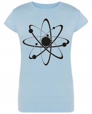 T-Shirt damski fajny nadruk Atom r.L