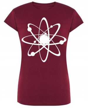 T-Shirt damski fajny nadruk Atom r.XL