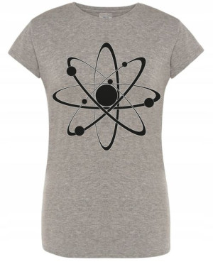 T-Shirt damski fajny nadruk Atom r.XL