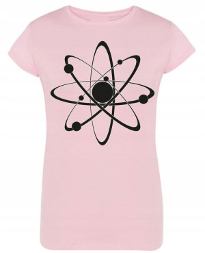 T-Shirt damski fajny nadruk Atom r.XL
