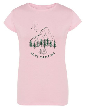 T-Shirt damski fajny nadruk góry kemping r.XXL