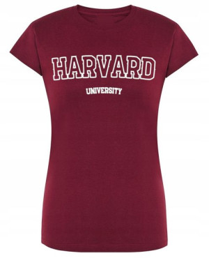 T-Shirt damski fajny nadruk HARVARD r.S