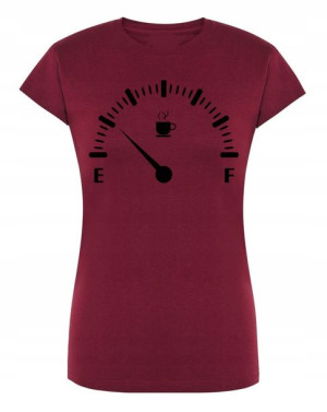 T-Shirt damski fajny nadruk KAWA PALIWO r.M