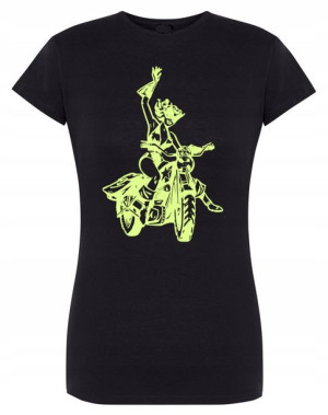 T-Shirt damski fajny nadruk Kobieta KOT r.XL