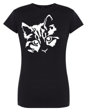 T-Shirt damski fajny nadruk KOT KOTEK r.S