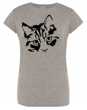 T-Shirt damski fajny nadruk KOT KOTEK r.XXL