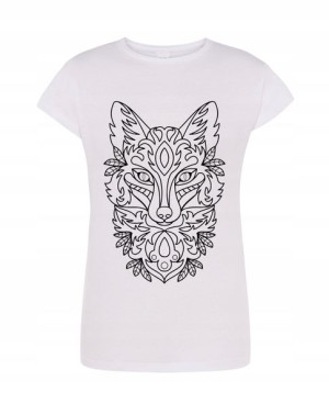T-Shirt damski fajny nadruk Lis r.M