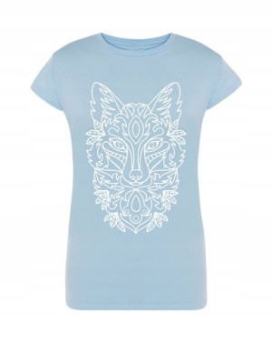 T-Shirt damski fajny nadruk Lis r.M
