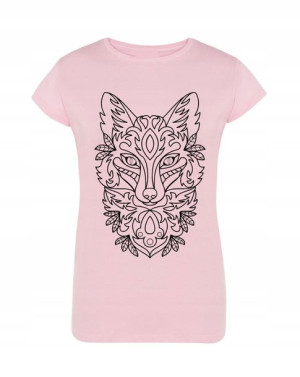 T-Shirt damski fajny nadruk Lis r.S