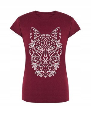T-Shirt damski fajny nadruk Lis r.S
