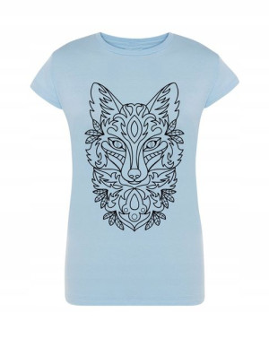 T-Shirt damski fajny nadruk Lis r.XXL